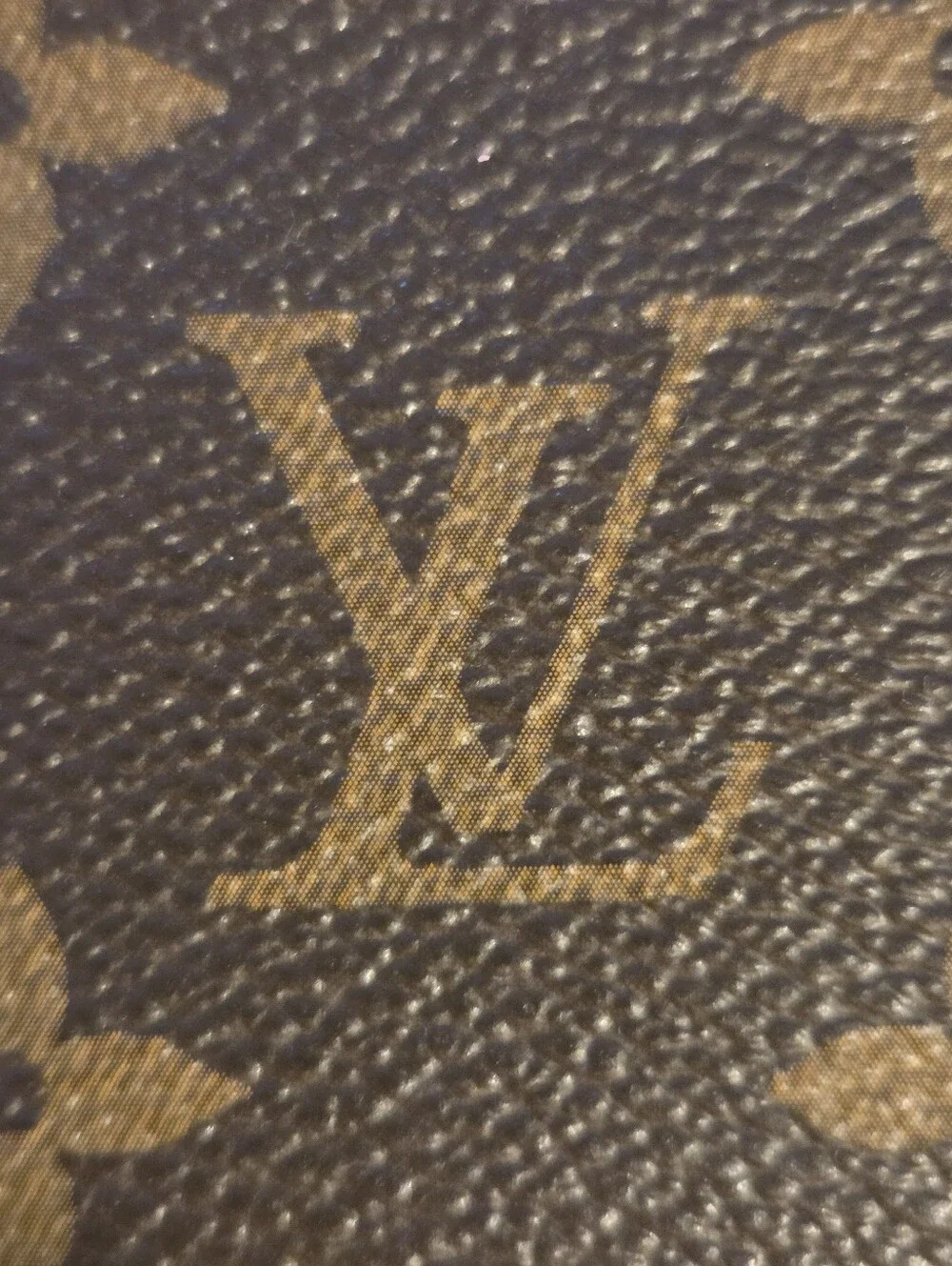 LOUIS VUITTON LV Monogram And Dust Bag Pouch Zipper Closure Blue Pull Beautiful